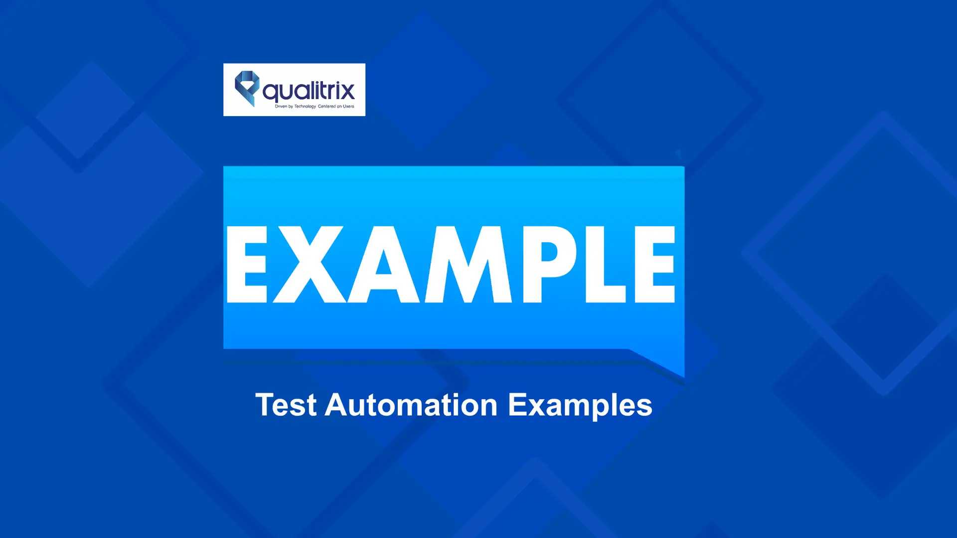Test Automation Examples